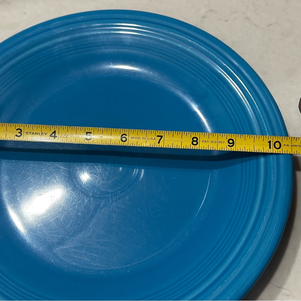 Homer Laughlin Fiestaware Turquoise Blue Dinner Plate Lead Free Made in USA 10.5 - Picture 9 of 9